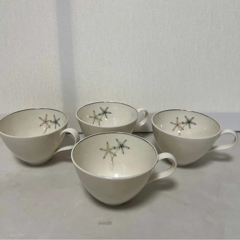 Constellation Castleton Fine China Teacups Mid-Century Modern Atomic